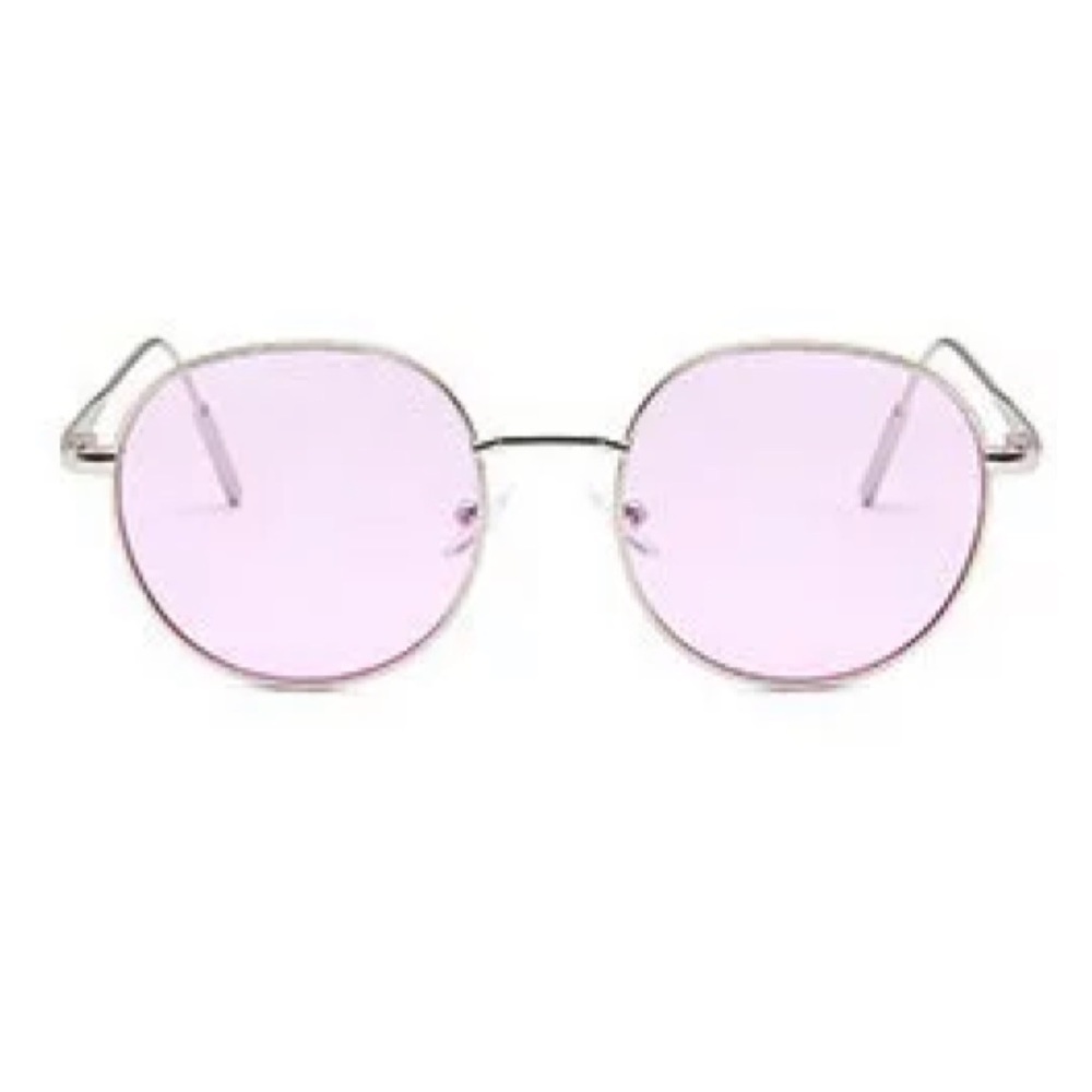 Korean Style Tinted Rounded Sunnies Silver Frame - Picture 4 of 4